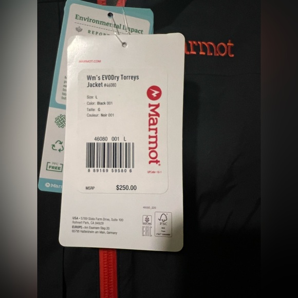 Marmot EVOdry Torreys rain jacket size L - NWT - Picture 3 of 8